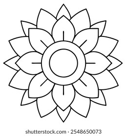 All-in-One Mandala Design for Coloring Books, Creativity, Décor, Fashion, Stationery, Digital Art, Crafts, Stress Relief, and Mindfulness