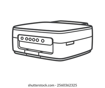 All-in-one printer. Home appliances. Vector illustration.