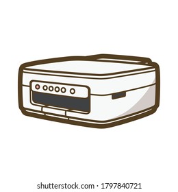 All-in-one printer vector illustration. Home appliances.