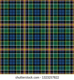 Allison's tartan. Seamless pattern of a traditional Scottish tartan of Allison's clan for fabric, kilts, skirts, plaids. Frequent, small weaving. 