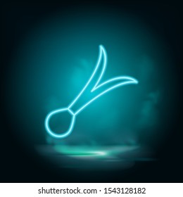 Allium sativum vector neon icon. Food blue neon illustration. Allium sativum vector neon icon