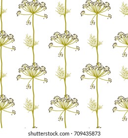Allium seamless pattern. Autumn simple background