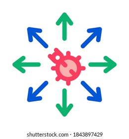 all-moving bug icon vector. all-moving bug sign. color symbol illustration