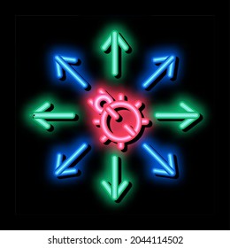 all-moving bug neon light sign vector. Glowing bright icon all-moving bug sign. transparent symbol illustration