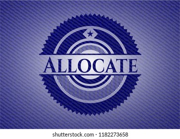 Allocate badge with denim background