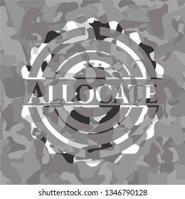 Allocate on grey camo texture