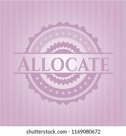 Allocate pink emblem. Retro