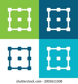 Allocation Flat four color minimal icon set