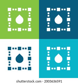 Allocation Flat four color minimal icon set
