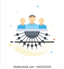 Allocation, group, human, management, outsource Flat Color Icon Vector