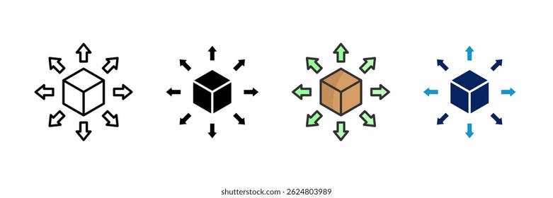 Allocation Icon Set Multiple Style Collection