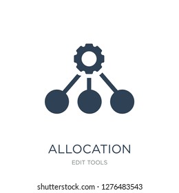 allocation icon vector on white background, allocation trendy filled icons from Edit tools collection, allocation vector illustration