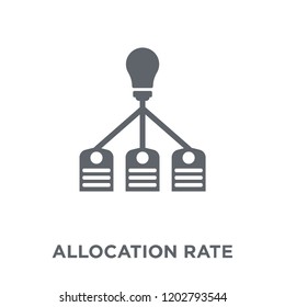 Allocation rate icon. Allocation rate design concept from Allocation rate collection. Simple element vector illustration on white background.