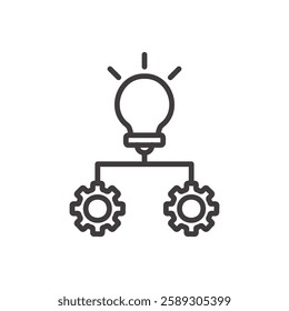 allocation of resources icon isolated stroke in black color