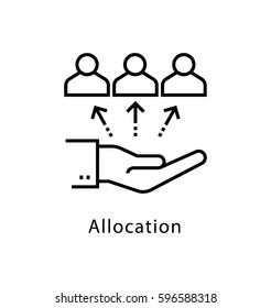 Allocation Vector Line Icon