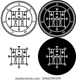 Alloces Allocer Alocer Hell Duke Dictionnaire Infernal Ars Goetia Demon Hell Logo Icon Sign Symbol Emblem Badge Transparent No Background Vector EPS PNG Clip Art