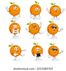 All-Orange Star Mascot Logo Design Perfect for Fresh, Bright, and Fun Branding in the Fruit, Beverage, or Healthy Food Industry