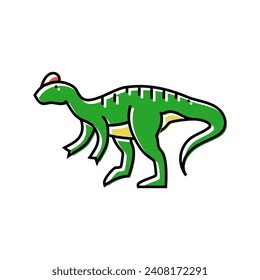 allosaurus dinosaur animal color icon vector. allosaurus dinosaur animal sign. isolated symbol illustration