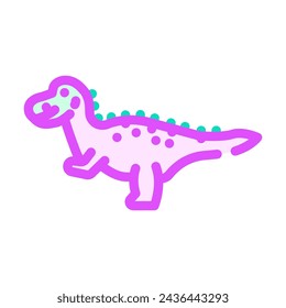 allosaurus dinosaur animal color icon vector. allosaurus dinosaur animal sign. isolated symbol illustration
