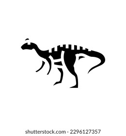 allosaurus dinosaur animal glyph icon vector. allosaurus dinosaur animal sign. isolated symbol illustration