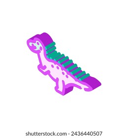 allosaurus dinosaur animal isometric icon vector. allosaurus dinosaur animal sign. isolated symbol illustration