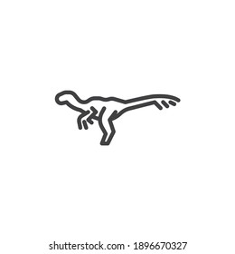 Symbol der Linie Allosaurus dinosaur. lineares Stilzeichen für mobiles Konzept und Webdesign. Allosaurus Umriss Vektorsymbol. Symbol, Logo-Abbildung. Vektorgrafik