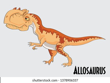 Allosaurus dinosaur vector