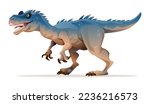 Allosaurus dinosaur vector illustration isolated on white background
