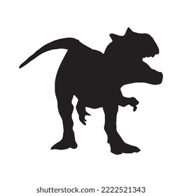 Allosaurus Dinosaur Vector Illustration Silhouette