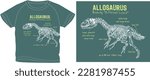 Allosaurus graphic design vector illustration