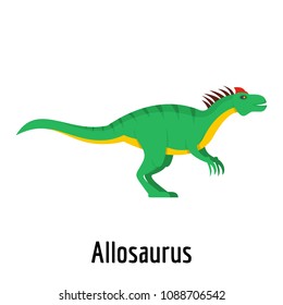 Allosaurus icon. Flat illustration of allosaurus vector icon for web.