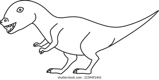 Allosaurus Line Art Vector Drawing Stock Vector (Royalty Free ...