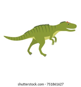 Allosaurus. Prehistoric animal. Vector illustration of dinosaur isolated on white background.