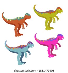 Allosaurus. Vector illustration of large prehistoric animals.