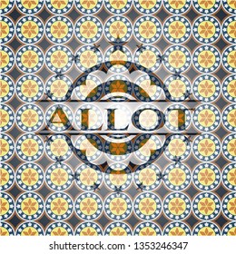 Allot arabesque emblem background. arabic decoration.