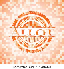Allot orange mosaic emblem