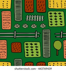 Allotment Garden Seamless Pattern