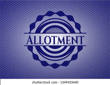 Allotment with jean texture