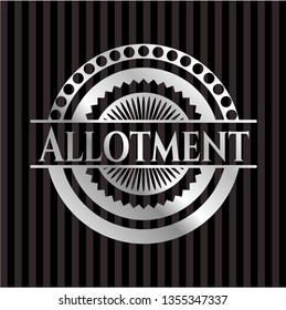 Allotment silver shiny emblem