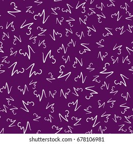 Allover Abstract lines seamless Print on violet