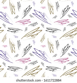 Allover colorful trendy pattern leaves 