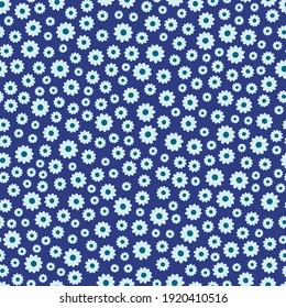 All-Over Daisy Polka Dot Seamless Pattern Background