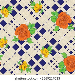 Allover design background pattern art floral fashion checke pattern chuniri design diferent unique pasley pattern