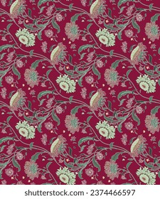 Allover design pattern art and beautiful Illustration seamless with flowers vintage collection floral flower and textile design patterns