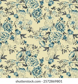 allover design allover print seamless floral fabrics print butanical mughal wall dacorate wall idea summer print 