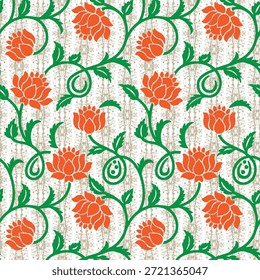 Allover patrón floral Vector stock en textura