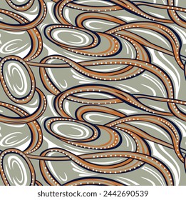 allover geometrical vector abstracted pattern on green background