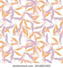 Allover Leaf's Background Texture Fabric Print Digital Style Textile Print in vector format for summer season