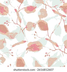 allover leaves watercolor unique pattern for textile printing and other printing 