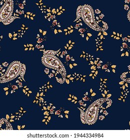 allover paisley design pattern on background